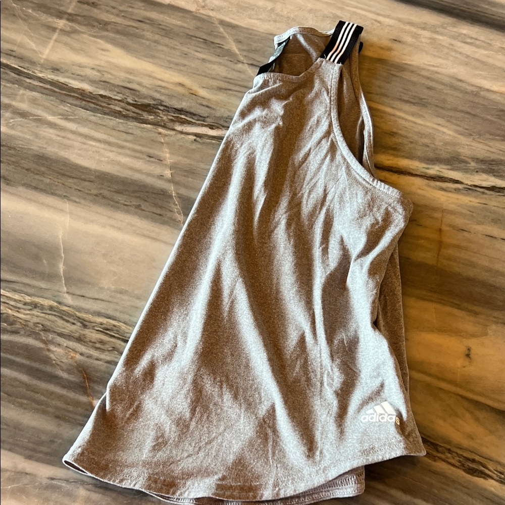Adidas Heather Gray Athletic Tank